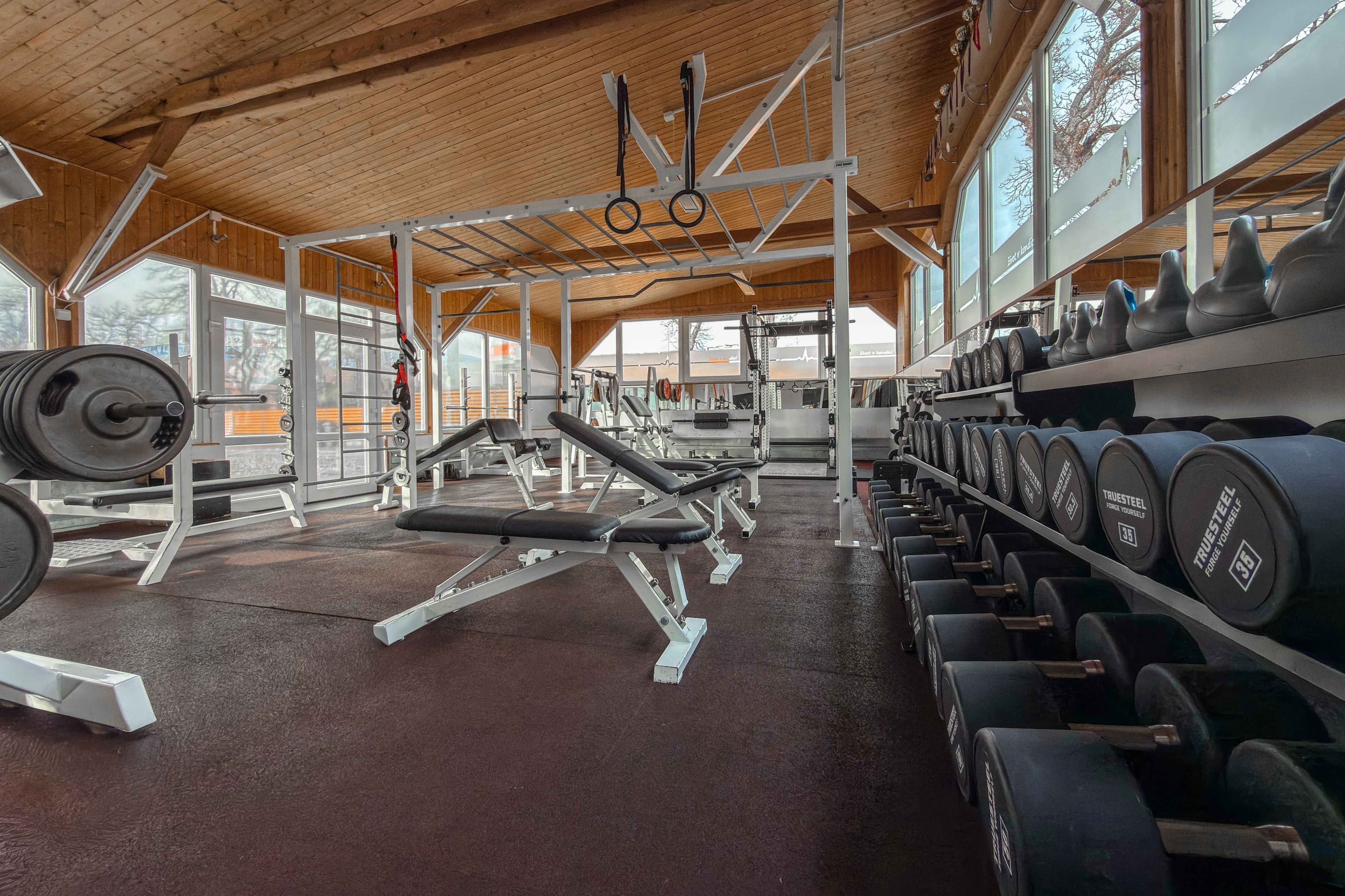Fitness center interior